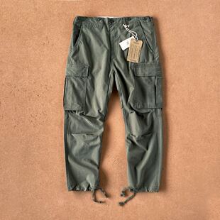秋冬季rrl军事多口袋工装休闲裤男宽松直筒长裤美式复古户外男裤
