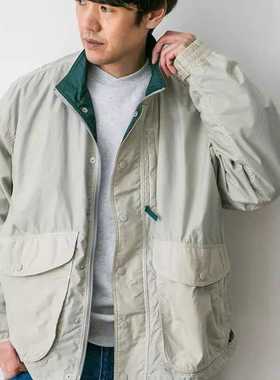春秋款日系L.L休闲定番款户外防水尼龙立领夹克男宽松潮流外套