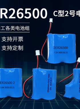 睿奕ER26500流量计天然气C型2号电池3.6V智能水表锂亚电池组定制