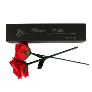 玫瑰变色一分二 玫瑰丝巾变色 白色变红色 舞台震撼互动魔术道具