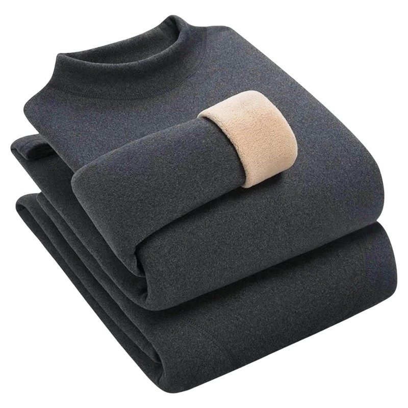 玟若男装专卖店冬季加绒加厚保暖内衣套装男士大码羊羔绒秋衣秋裤