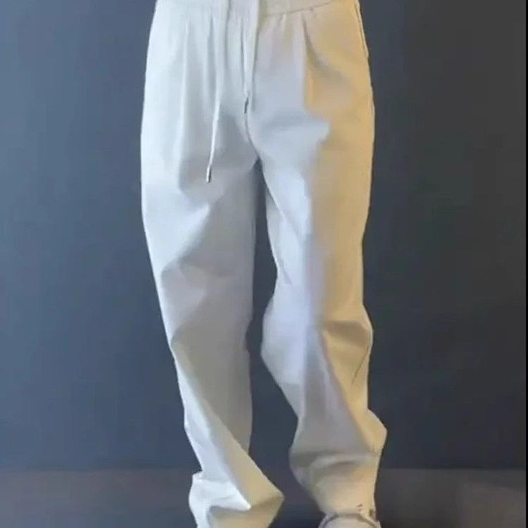 易瑶百货高端男装2025新款商务休闲裤男士阔腿堆堆裤子高品质男裤