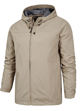 Hooded oversized hardshell jacket 欧美男士连帽大码冲锋衣外套