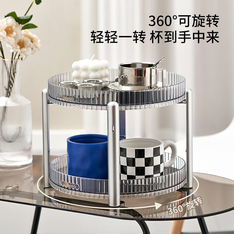 杯子收纳置物架防尘杯架桌面客厅桌面橱柜玻璃茶杯双层放水杯架子