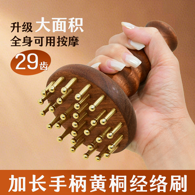 29齿经络刷黄铜经络按摩带脉疏通