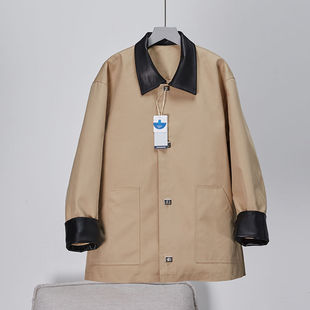 董洁同款 皮领棉服JJS23101