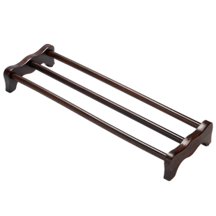 黑檀木工夫茶杯收纳架单层晾杯架茶具沥水置物架实木杯托茶道配件