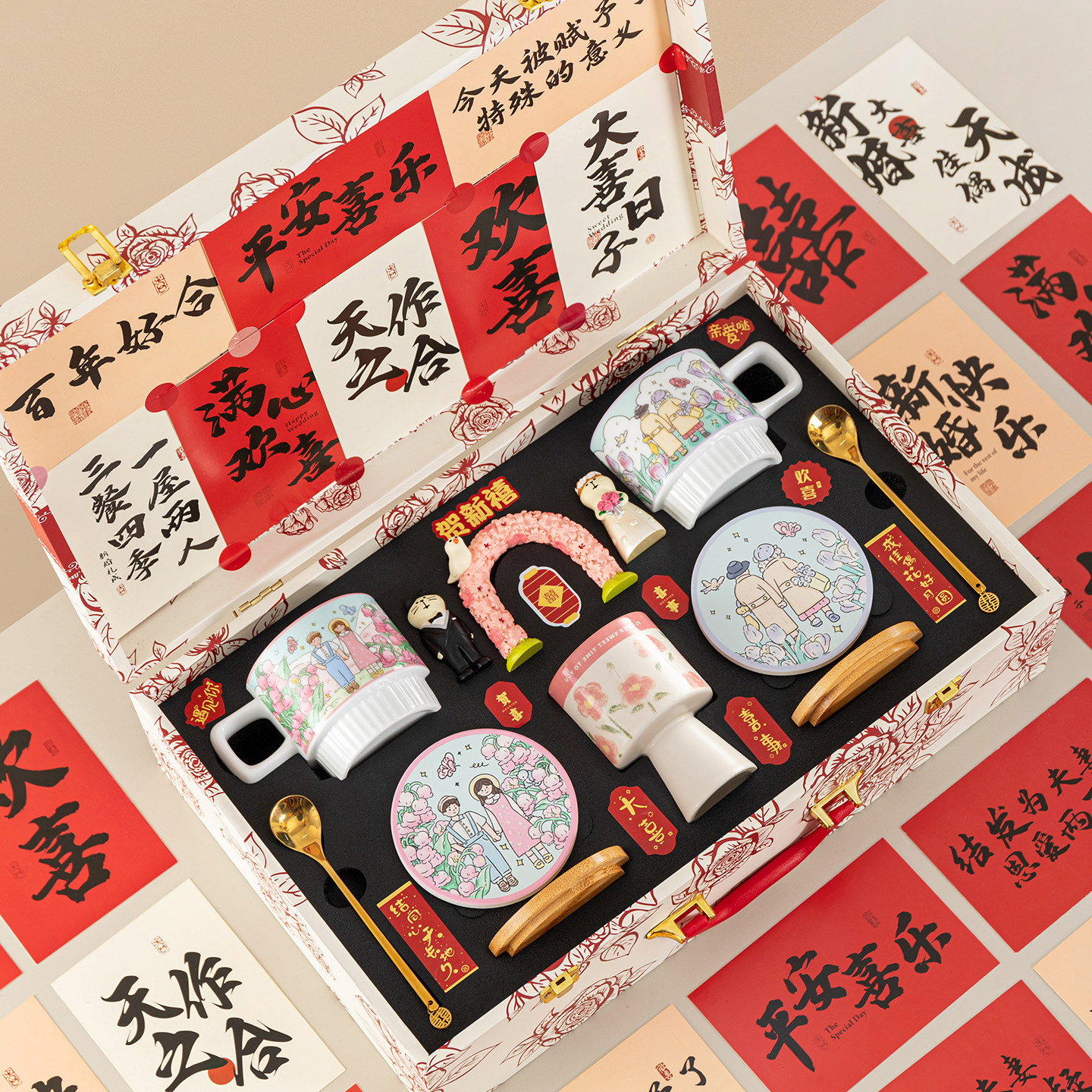 唐呈结婚礼物送新娘新人新婚送闺蜜咖啡杯子套装生日订婚伴手礼品,节庆用品/礼品,创意礼盒/礼品套组,淘宝优惠券,粉丝福利购,淘宝优惠卷