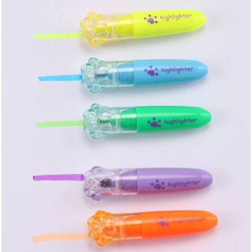 迷你猫爪荧光笔套装马卡龙6色儿童绘画笔学生标记护眼闪光笔,居家日用,照明电筒,淘宝优惠券,粉丝福利购,淘宝优惠卷