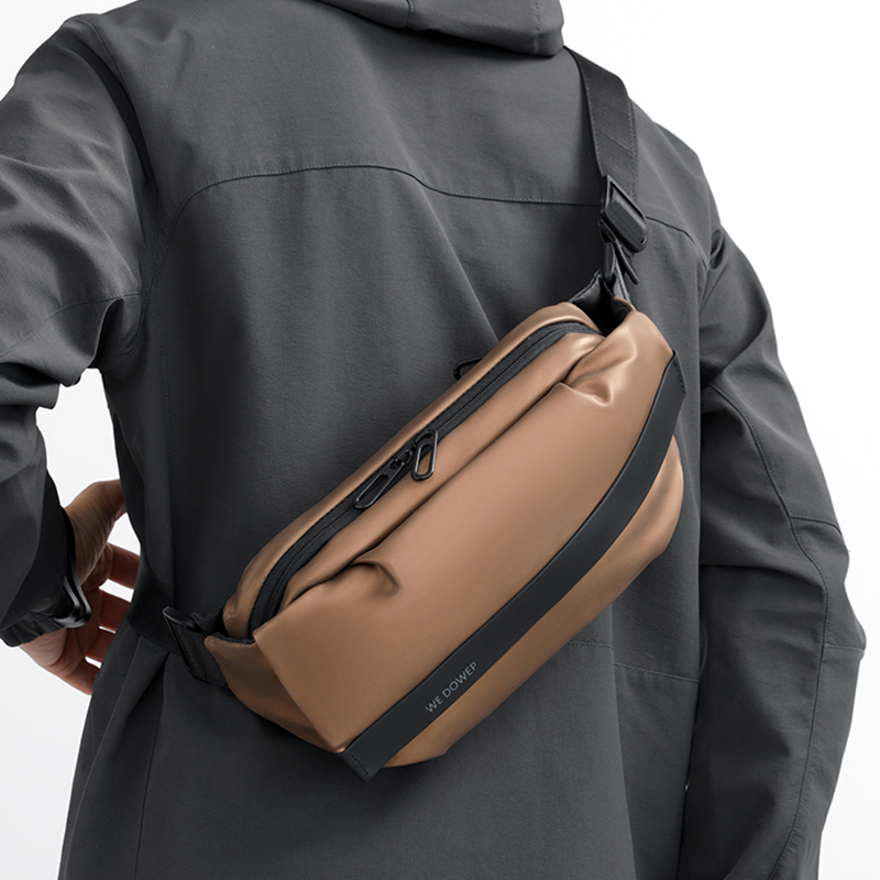 骑行腰包男士皮膜休闲商务斜挎包防水运动跑步胸包摩托车机车背包