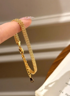 轻奢复古简约小众设计感缎带手环