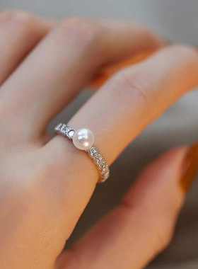 淡水珍珠高级感戒指食指戒简约