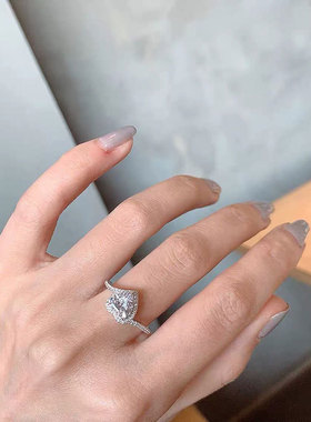 小众设计百搭海洋之心戒指女ins