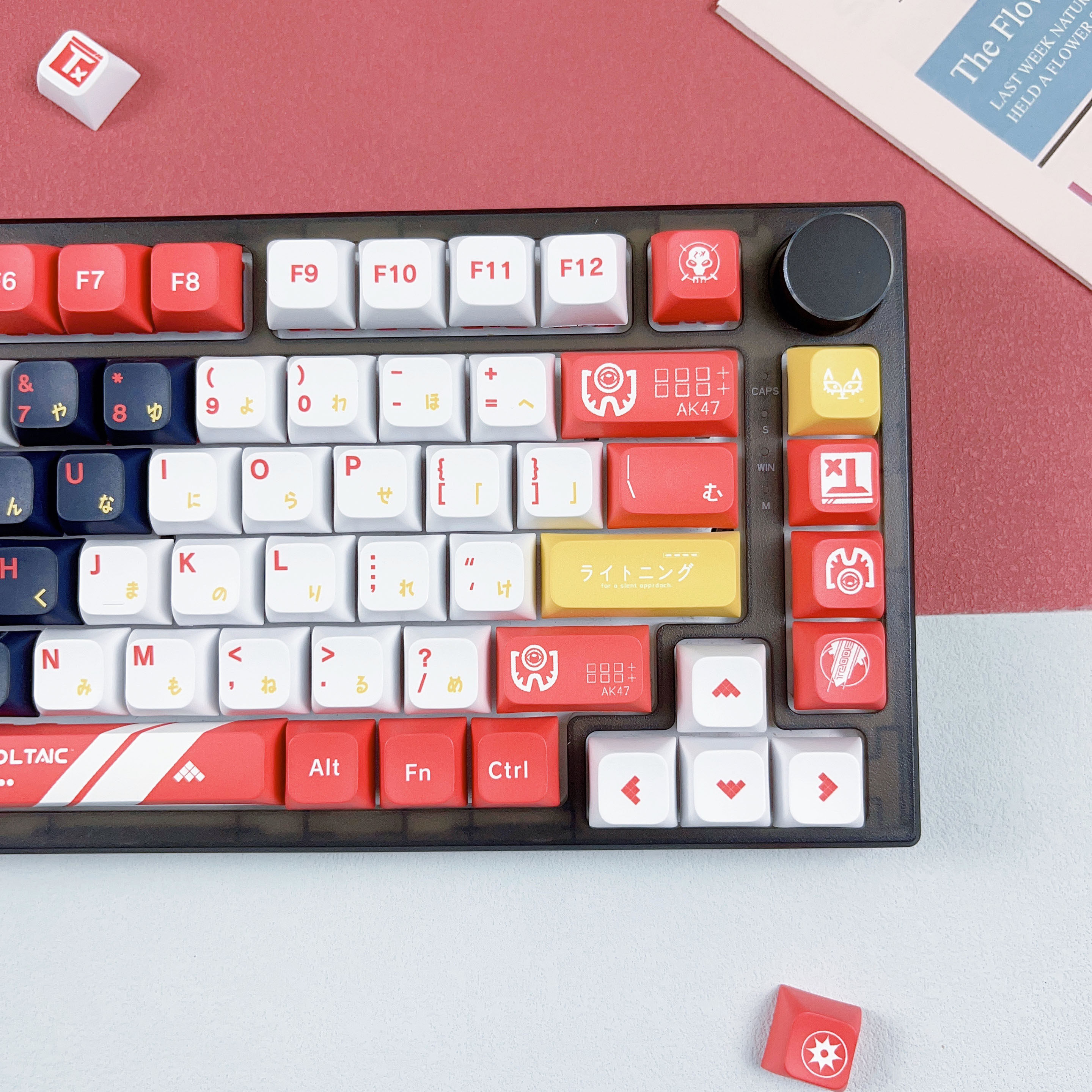 CSGO 혈액 스포츠 테마 PBT 승화 성격 XDA 빨간색과 흰색 키캡 68 84 87 980 대머리 75