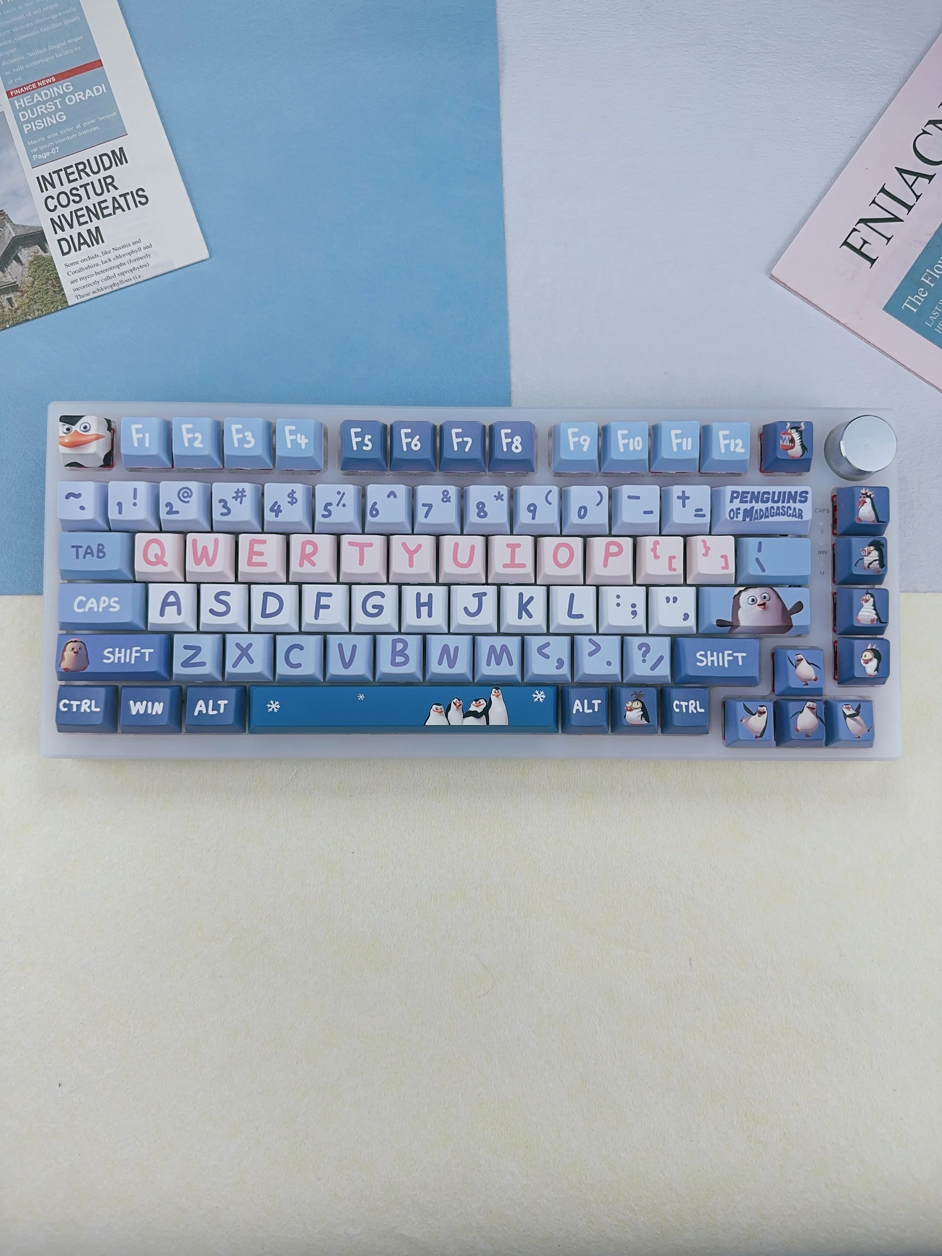 马达加斯加的企鹅五面热升华键帽