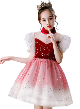 儿童大合唱团演出服女童蓬蓬纱裙中小学生毕业典礼诗歌比赛表演服