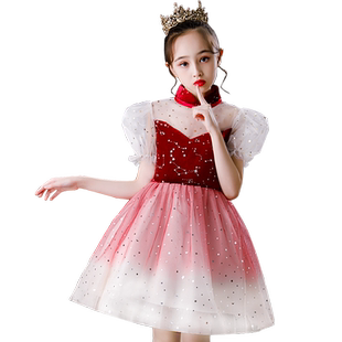 儿童大合唱团演出服女童蓬蓬纱裙中小学生毕业典礼诗歌比赛表演服