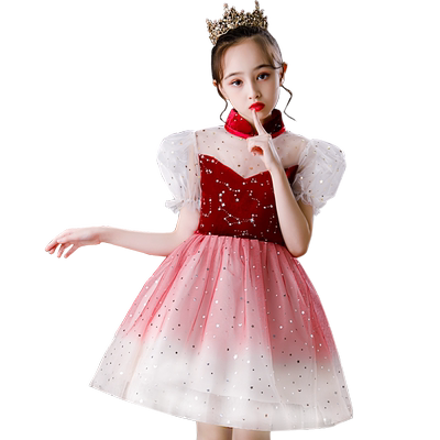 六一儿童大合唱团演出服女童蓬蓬纱裙中小学生诗歌朗诵比赛表演服
