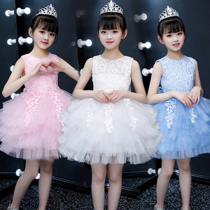 六一幼儿园演出服装女童公主裙舞蹈服儿童表演礼服蓬蓬裙纱裙洋气