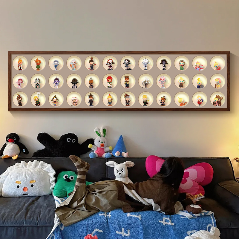 labubu展示盒泡泡玛特手办收纳盒