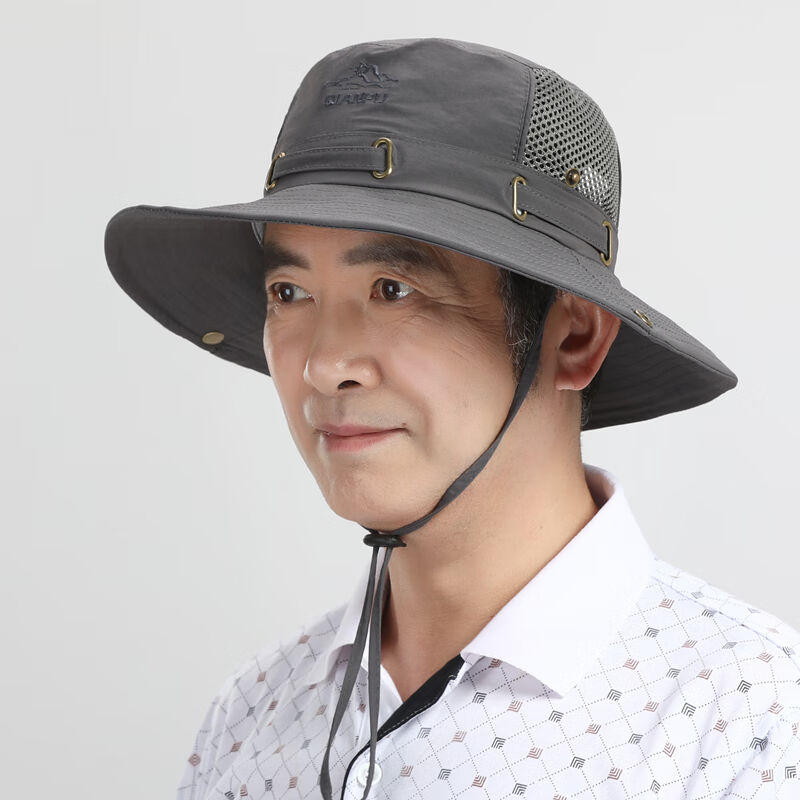 中老年人渔夫帽夏天遮阳帽爸爸帽夏季男士钓鱼帽子男中年老头帽子