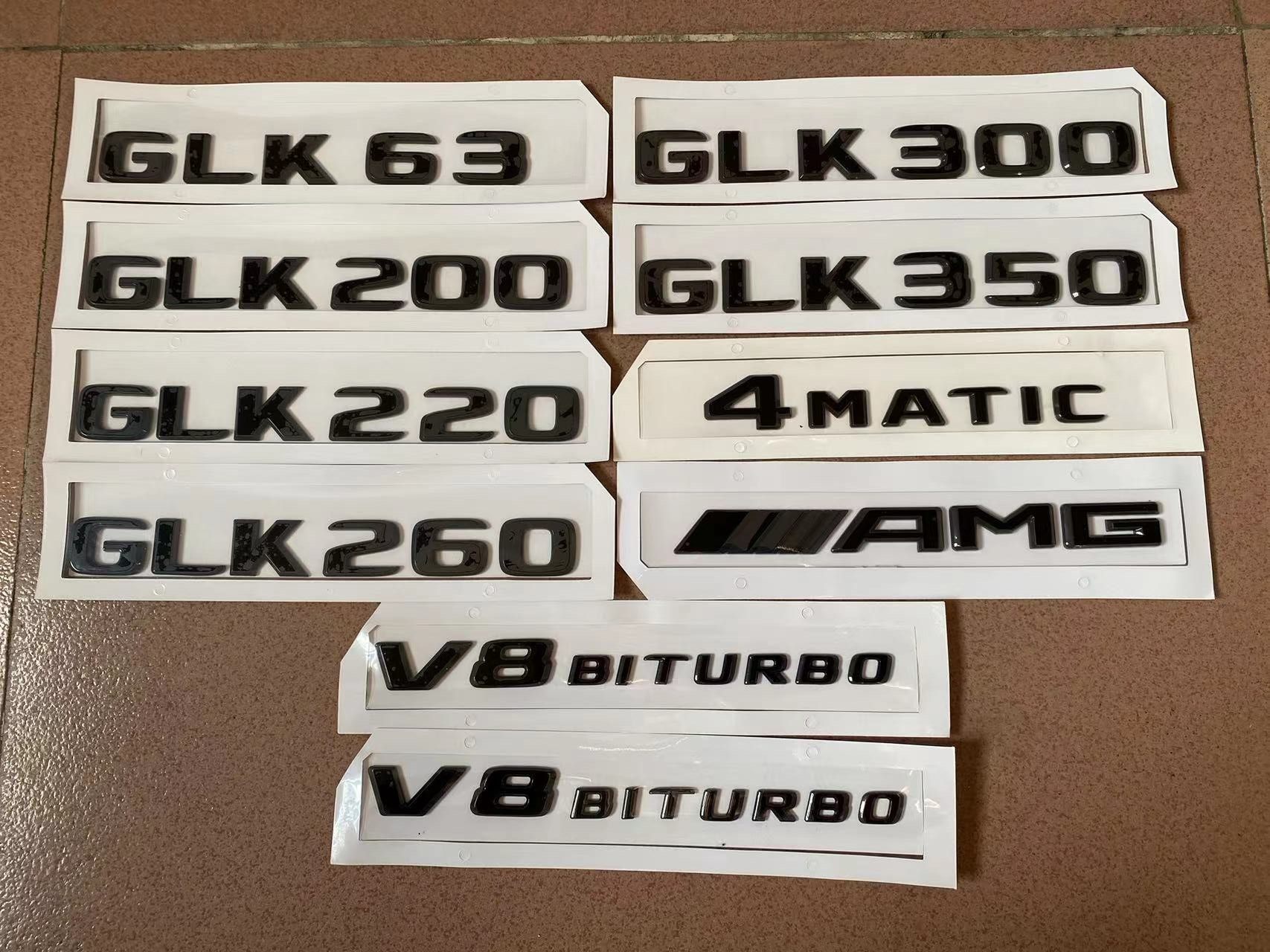 奔驰glk260 glk300 glk350 4matic 改装侧标字标车标后尾标黑武士