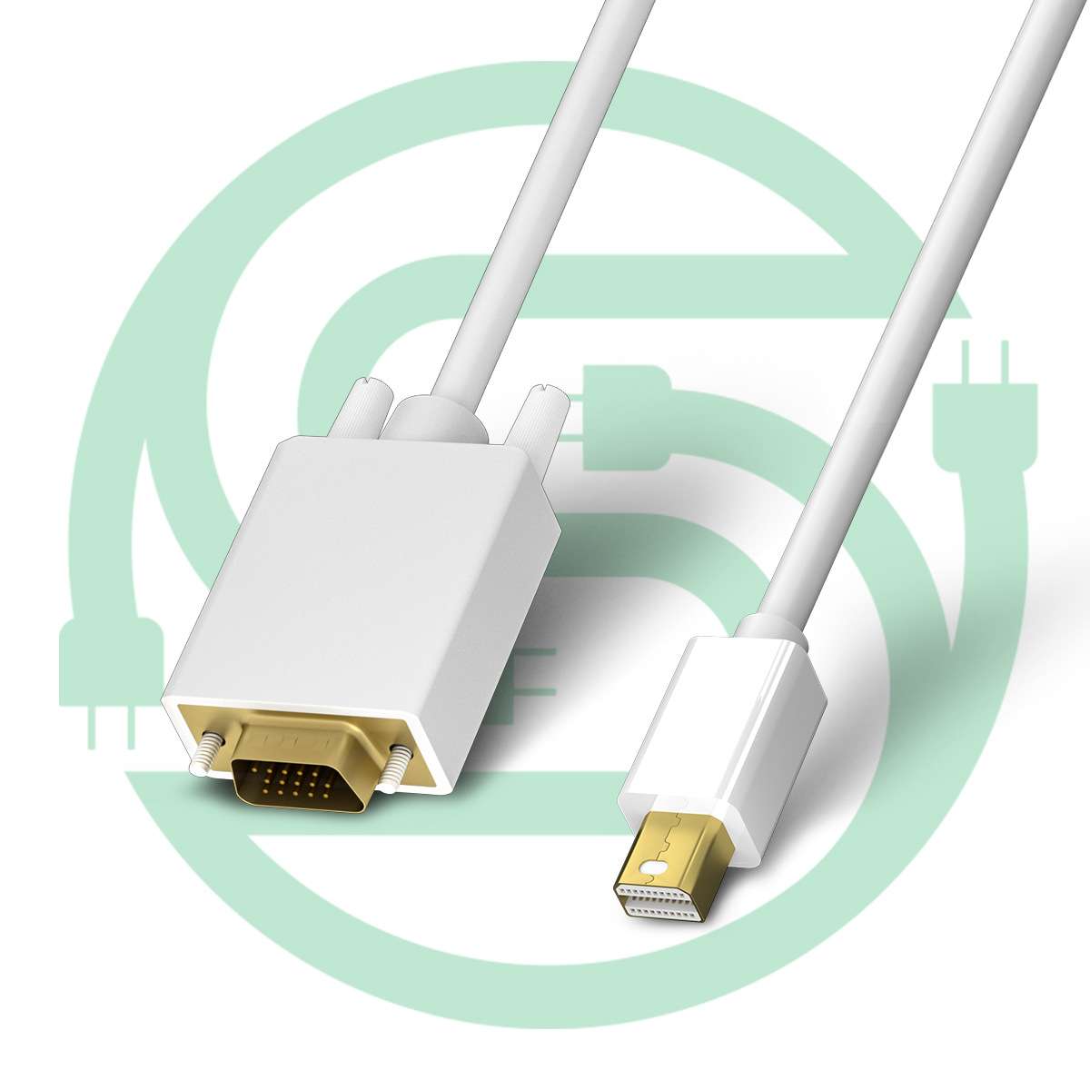 MINI DP转VGA线 1.8米Displayport 转VGA转接线 电脑转高清线