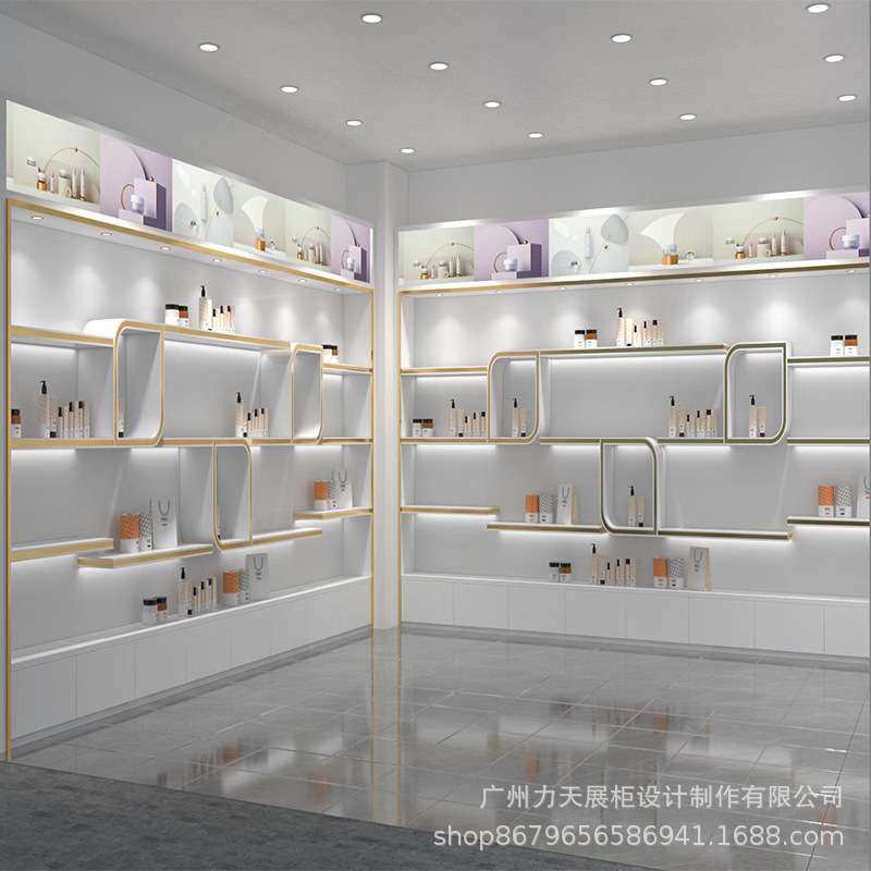 广州化妆品带灯展示柜鞋柜置物架厂家 仓储多层货柜 多功能柜,商业/办公家具,化妆品展柜,淘宝优惠券,粉丝福利购,淘宝优惠卷