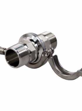 6E3X304不锈钢六角卡箍内外丝接头套装卫生级快装丝扣接螺纹连接