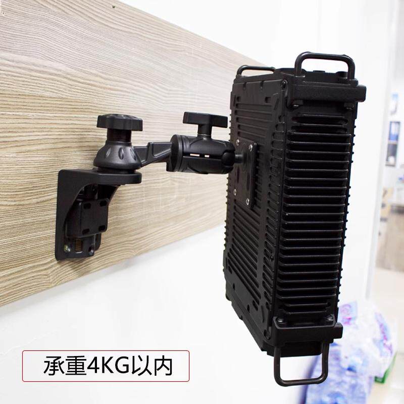 船载重型显示器壁挂伸缩VESA支架多关节圆管抱箍横臂AMPS球头支架
