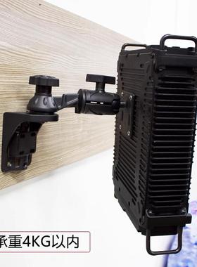 船载重型显示器壁挂伸缩VESA支架多关节圆管抱箍横臂AMPS球头支架