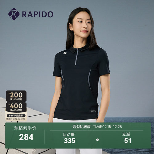 女士polo衫休闲运动短袖RAPIDO