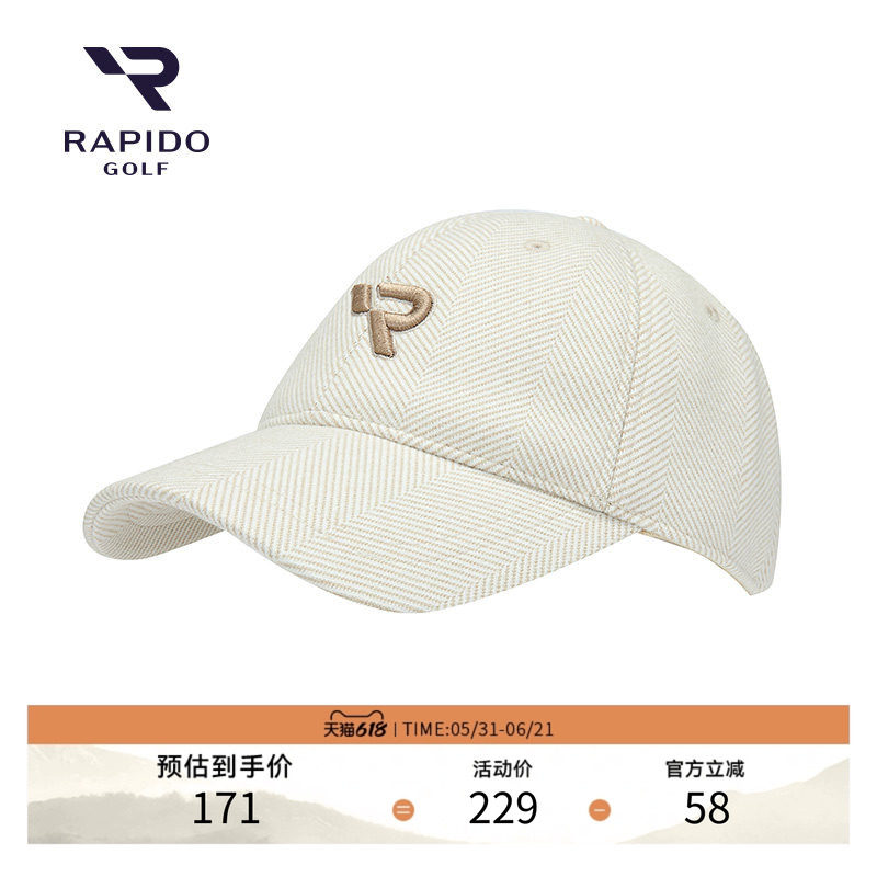 RAPIDO睿必度男女同款高尔夫GOLF休闲基础简约基础棒球帽雳霹道