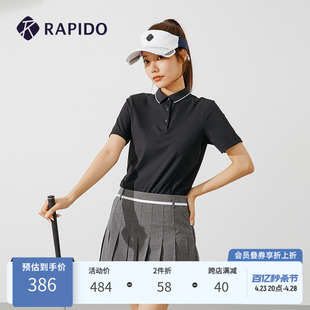 新款 RAPIDO雳霹道春季 断码 女士可脱卸蝴蝶结设计高尔夫POLO衫