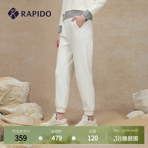RAPIDO雳霹道春秋女士O系列户外运动休闲简约收口直筒长裤