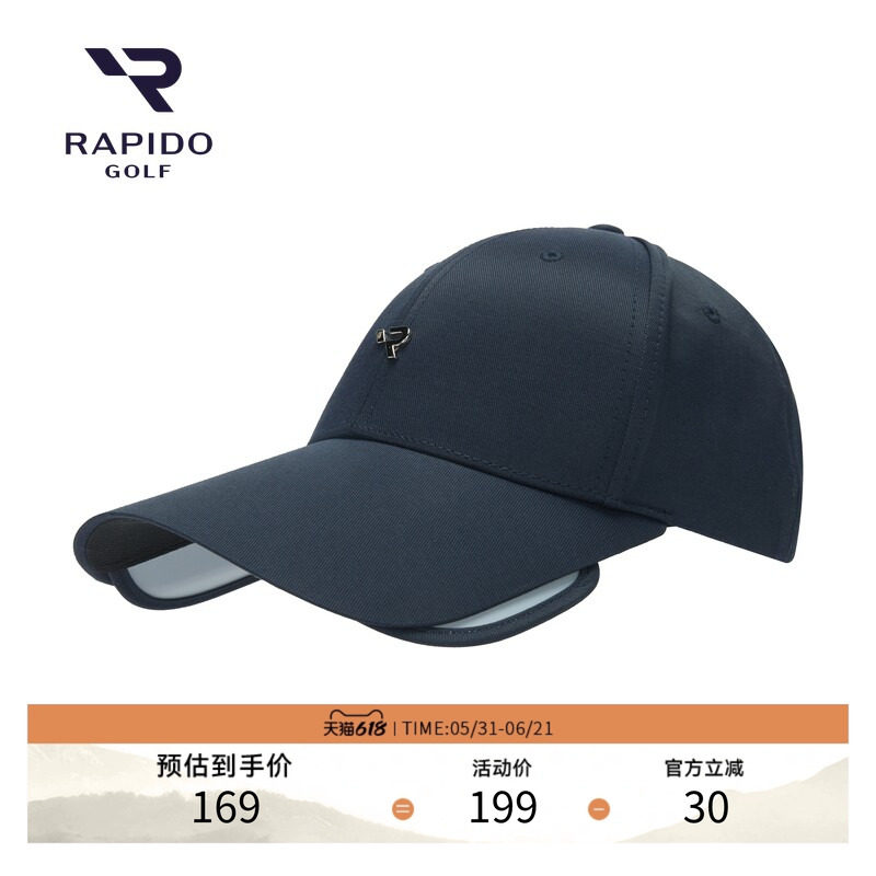 RAPIDO睿必度春夏男女同款高尔夫GOLF飞机眉棒球帽雳霹道