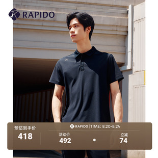 休闲记忆面料多色短袖 男士 新品 POLO衫 RAPIDO雳霹道2025年春季