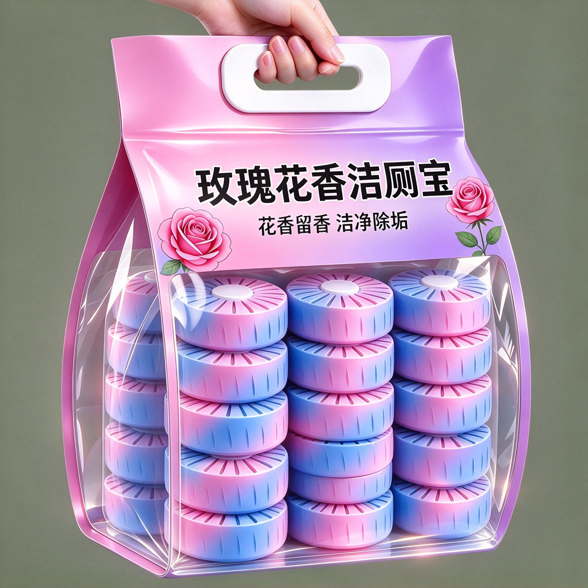 玫瑰花香洁厕宝清香型洁厕灵厕所除臭去味马桶清洁剂除垢去污家用