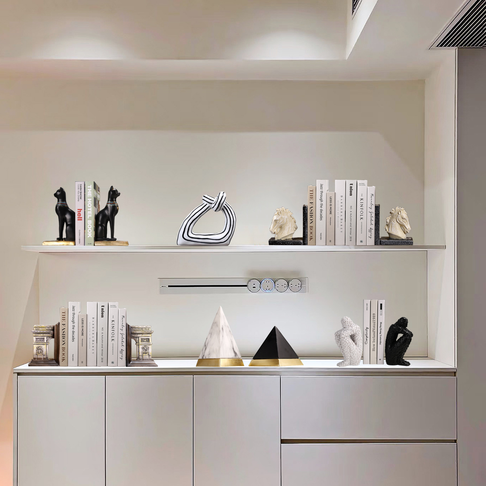 轻奢酒店大堂办公室书挡摆件