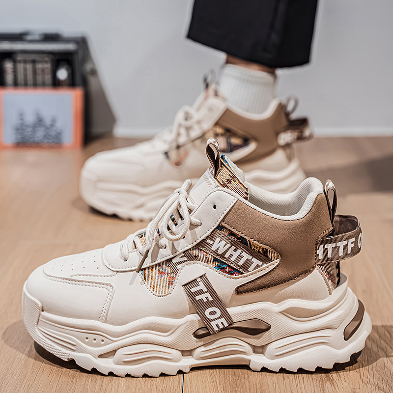 2026新款冬季厚底高帮老爹鞋青少年男鞋学生休闲运动跑步百搭潮鞋,流行男鞋,老爹鞋,淘宝优惠券,粉丝福利购,淘宝优惠卷