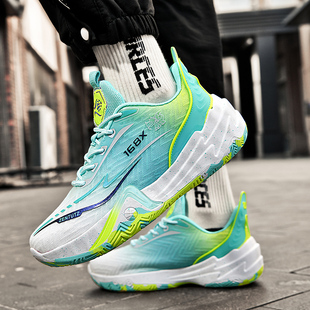 新款男女鸳鸯鞋男童青少年初中生网面透气防滑篮球鞋运动球鞋男款