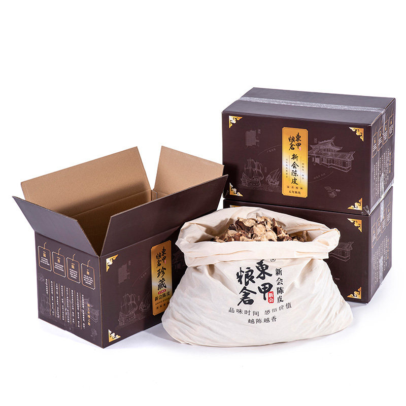 东甲粮仓新会陈皮东甲产区圈枝老树陈皮5年陈10斤珍藏干仓二红皮