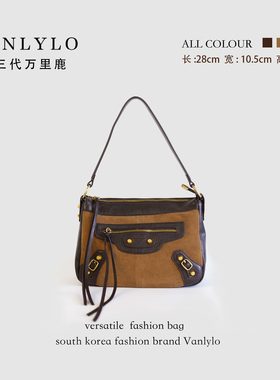 【磨砂腋下机车】新款包包三代万里鹿新款单肩手提包25260