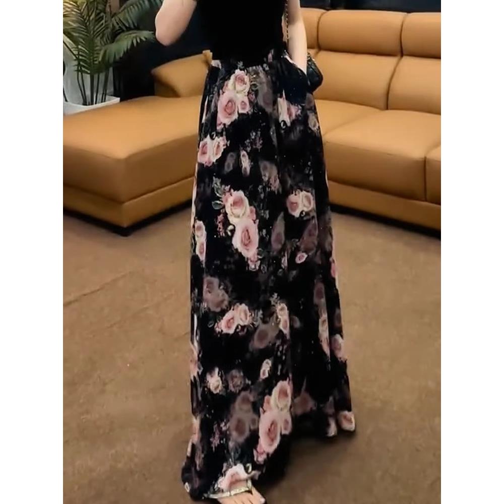 年25半身裙细闪新款高腰女
