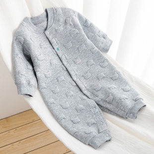 婴儿连体衣春秋空气棉宝宝纯棉夹棉保暖新生婴儿儿衣服秋冬外出服