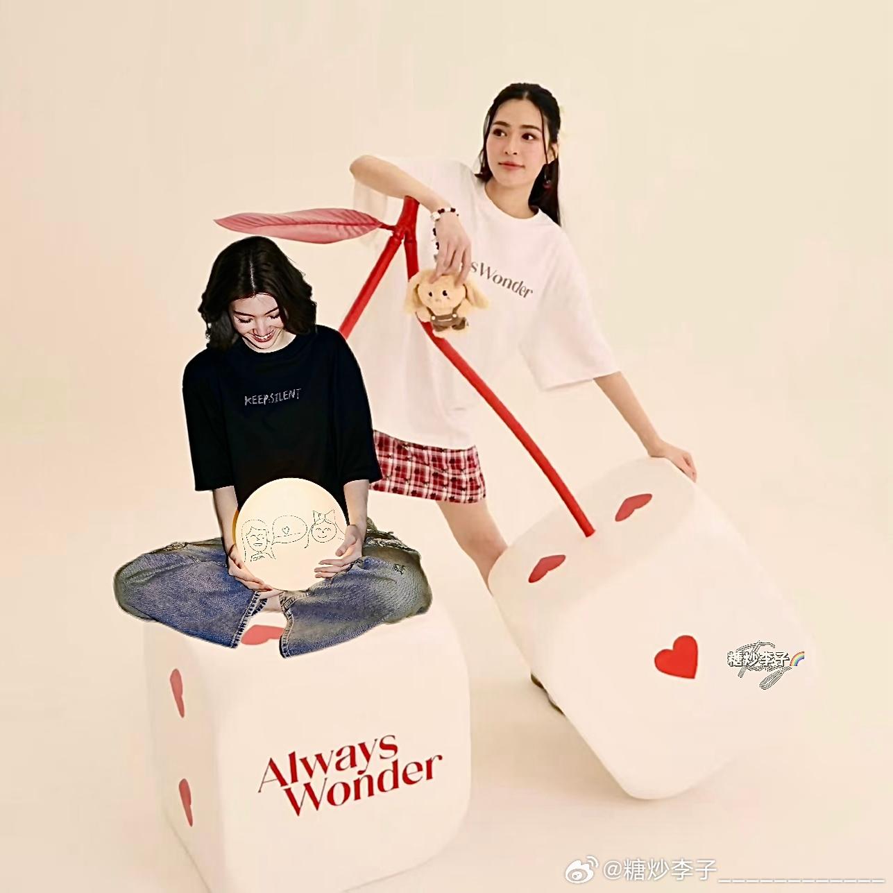 我们的秘密Lingorm邝玲玲同款宽松短袖T恤女Always Wonder上衣服图片