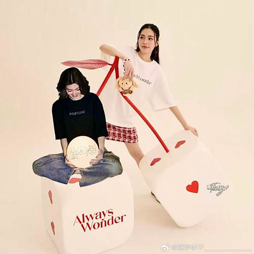 我们的秘密Lingorm邝玲玲同款宽松短袖T恤女Always Wonder上衣服