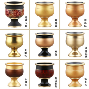 全纯黄铜供杯上供水杯供佛黄铜家用财神爷关二爷佛前酒杯拜神供杯