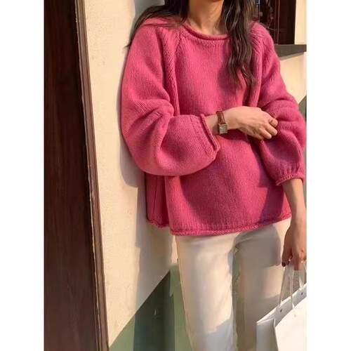 针织衫女秋冬新款韩式慵