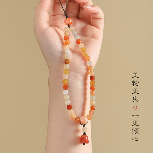 金丝玉糖果色手机链挂件